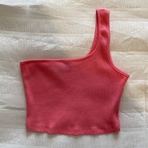 Hot pink One Shoulder Tank